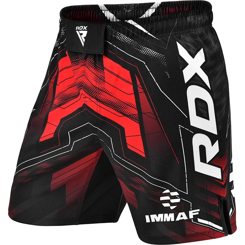 Vestuario RDX IMMAF Approved MMA Fight & Training Shorts Red en color Rojo, vista principal
