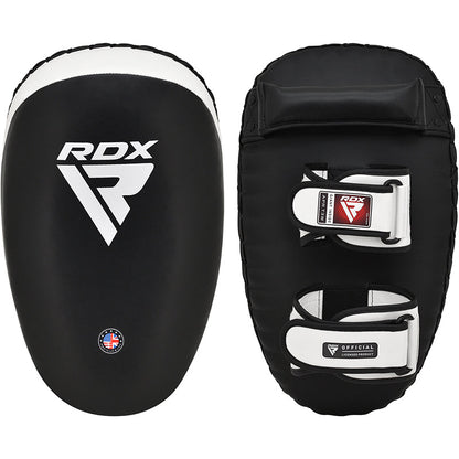 Entrenamiento RDX T3 Muay Thai Kick Pads en color Blanco/Negro, vista principal