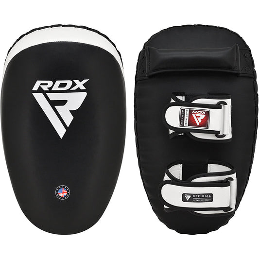 Entrenamiento RDX T3 Muay Thai Kick Pads en color Blanco/Negro, vista principal
