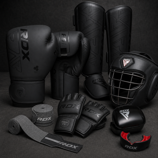 Kit Competidor ONZA negro con MMA F6, cabezal T1 Grill y bucal negro/rojo