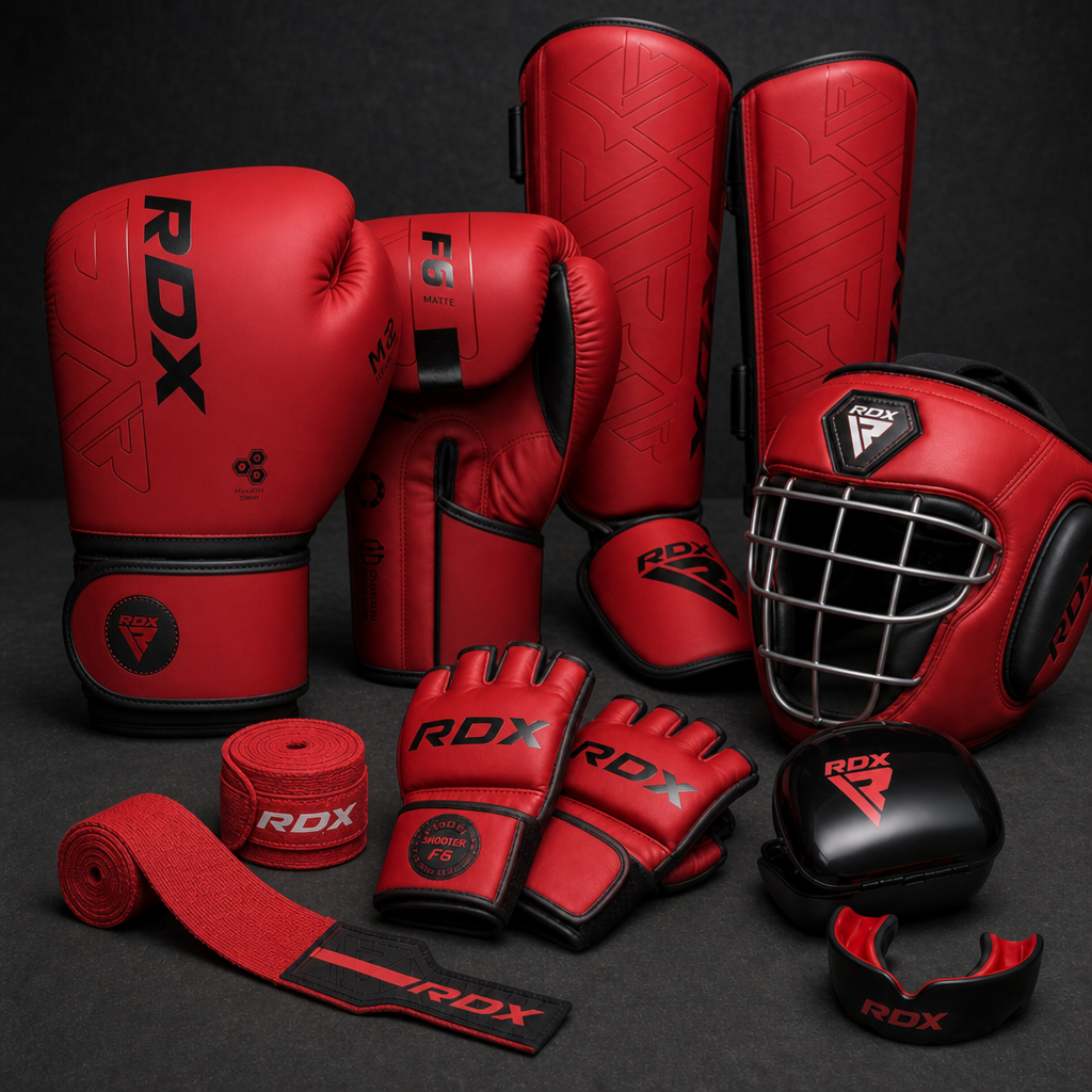 Kit Competidor ONZA rojo con MMA F6, cabezal T1 Grill y bucal negro/rojo