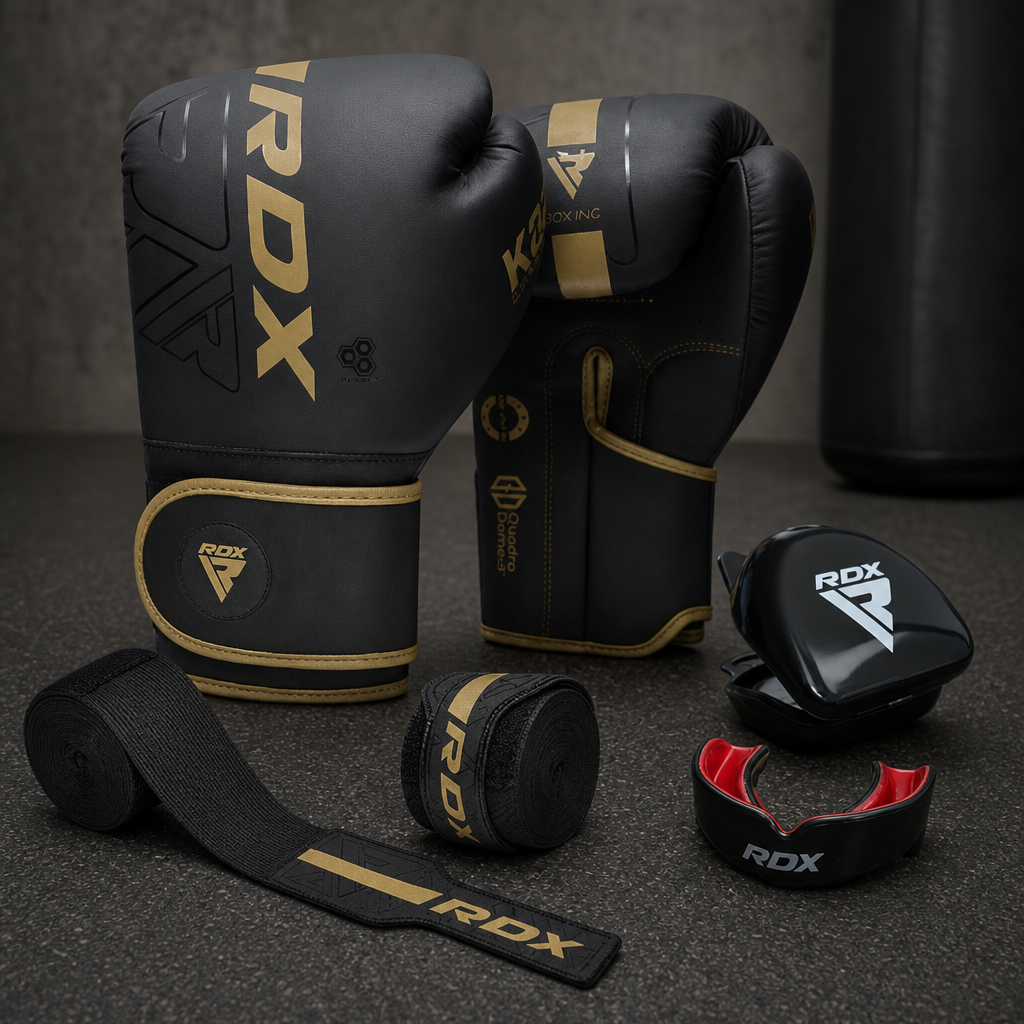 Kit Iniciador RDX F6 dorado con bucal negro y rojo