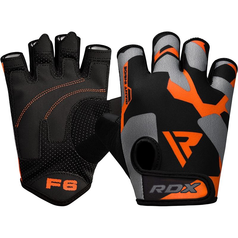 Fitness / Gym RDX F6 Fitness Gym Gloves en color Naranjo, vista principal