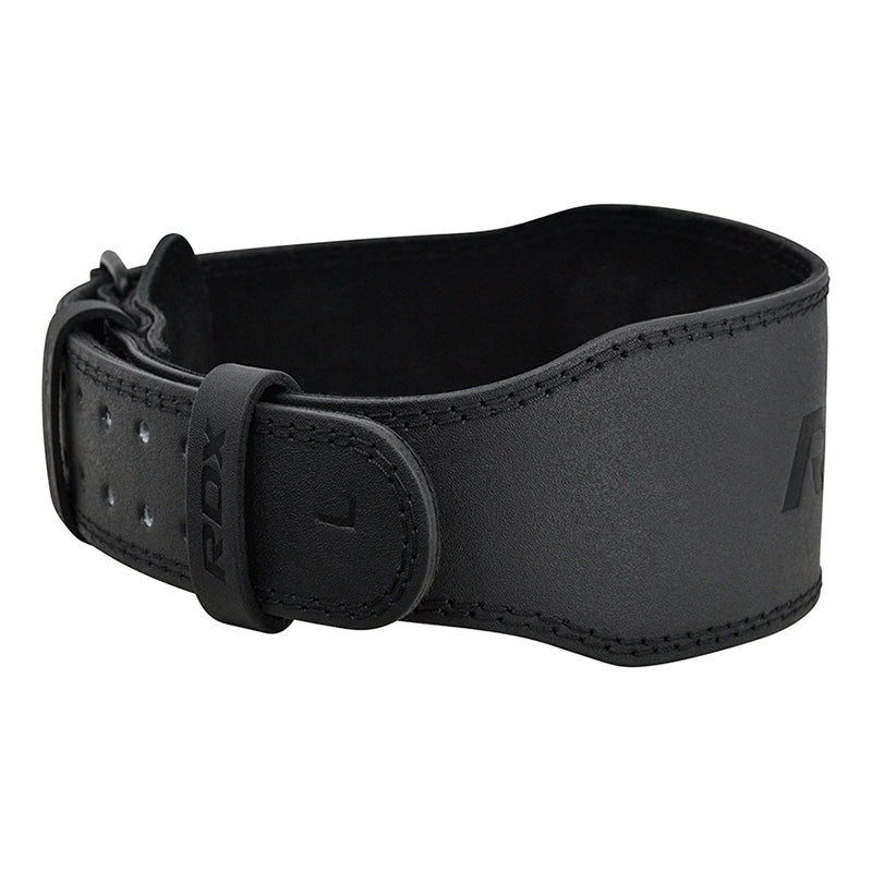 CinturÃ³n de Levantamiento RDX Cuero 4'' (Negro/Dorado)