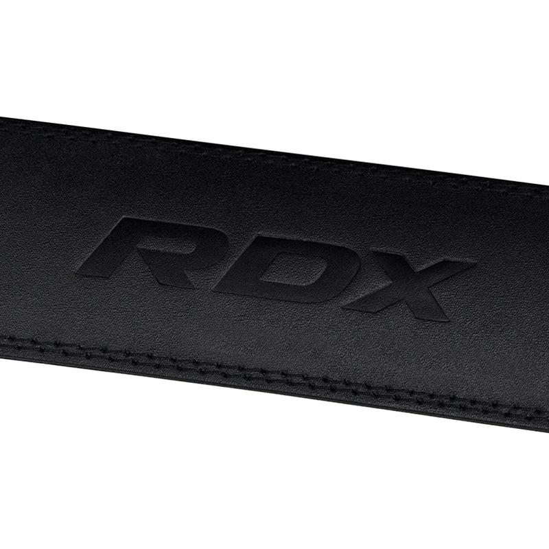 CinturÃ³n de Levantamiento RDX Cuero 4'' (Negro/Dorado)