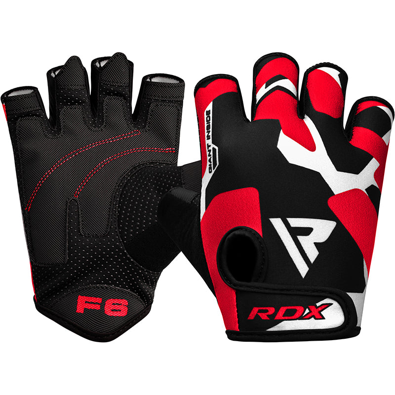 Fitness / Gym RDX F6 Fitness Gym Gloves en color Rojo, vista principal
