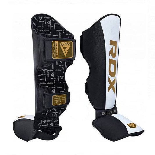 Protecciones RDX T4 Leather Shin Instep Guards en color Dorado, vista principal