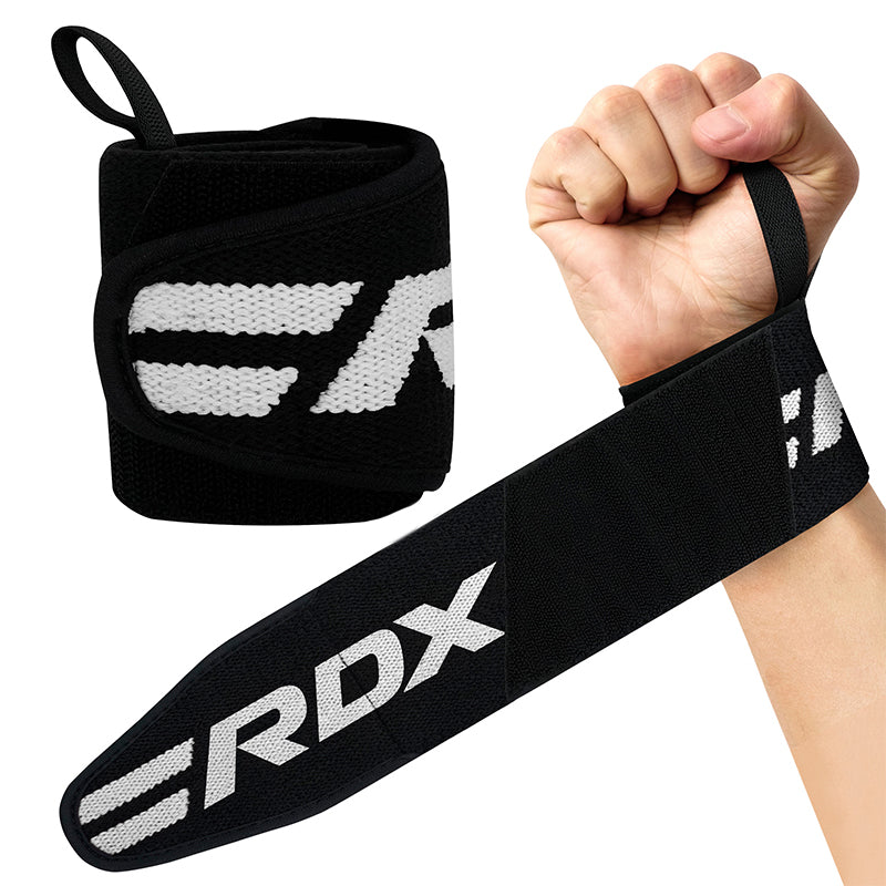 Fitness / Gym RDX W2 Powerlifting Wrist Wraps en color Negro, vista principal